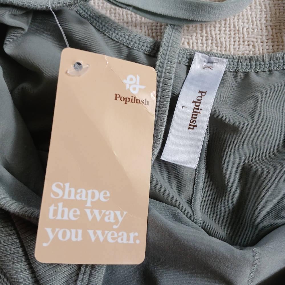 Popilush Mint Shapewear Slimming Midi Slip Dress Large - Picture 4 of 12